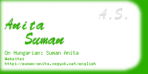anita suman business card